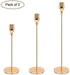 Taper Candle Holders Gold Table Decorative Candlestick Holder for Wedding Dinning Party Candle Holders for Taper Candles Metal Candle Stand,Fits 3/4 Inch Slim Candles & Led Candles (Gold)