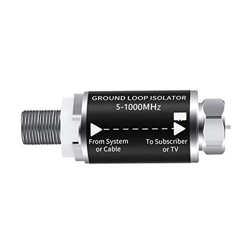 Ground Loop Isolator - Cable TV Audio Isolation Transformer,Hum Buzz TV/Noise Eliminator