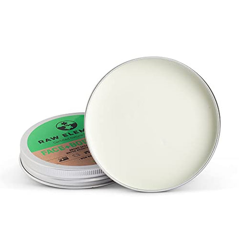 Raw Elements Face and Body Certified Natural Sunscreen | Non-Nano Zinc Oxide, 95% Organic, Water Resistant, Reef Safe, Cruelty Free, SPF 30+, All Ages Safe, Moisturizing, Reusable Tin, 3oz