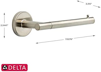 DELTA FAUCET 75950-SS Trinsic Toilet Paper Holder, 3.31 x 7.00 x 3.31 Inches, Stainless