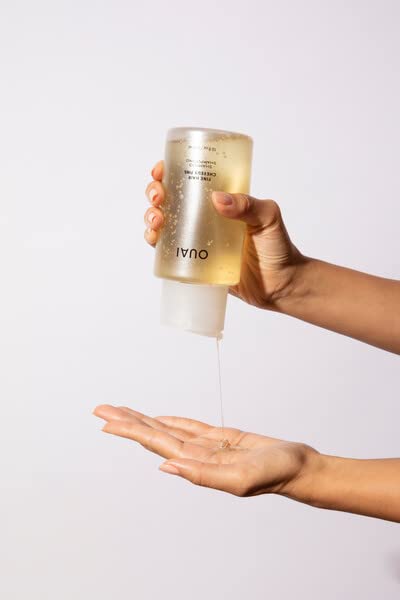 OUAI Fine Shampoo. Bring Fine Hair to the Next Level with Strengthening Keratin, Biotin and Chia Seed Oil. Hair is Left Clean, Bouncy and Voluminous. Free from Parabens, Sulfates and Phthalates. 10 oz