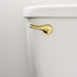 Qualihome Brass Polished Toilet Tank Flush Lever Handle, with Nut Lock, Gold Finished (Front Mount)