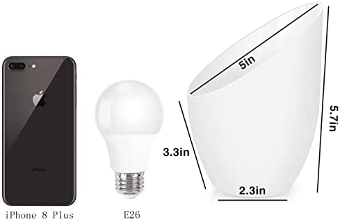 2 Pack Plastic Lampshade, 5.7 inch High, 4.1 inch Diameter, 1.65 inch Fitter, Replacement Plastic Lamp Shade for LED Floor Lamp