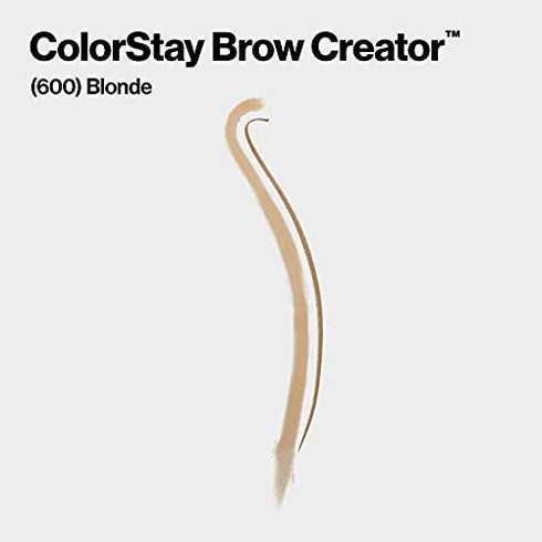 Eyebrow Pencil & Powder by Revlon, ColorStay Brow Creator 2-in-1 Eye Makeup with Spoolie, Longwearing with Precision Tip, 600 Blonde, 0.23 Oz