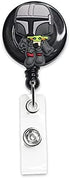 4Pcs Cute Retractable ID Badge Reel, Rubber Plastic Holder Badge Reels Clip for Nurse