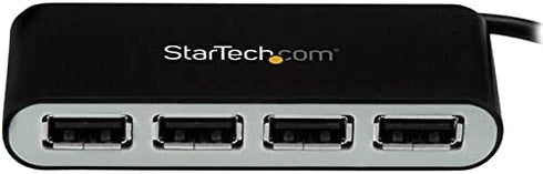 StarTech.com 4 Port USB 2.0 Hub - USB Bus Powered - Portable Multi Port USB 2.0 Splitter and Expander Hub - Small Travel USB Hub (ST4200MINI2)