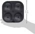 W&P Peak Silicone Sphere Ice Mold w/ Cover | Charcoal | Easy to Remove | Round Cocktail Whiskey Drink Ice Maker | Food Grade Premium Silicone | Dishwasher Safe, BPA Free