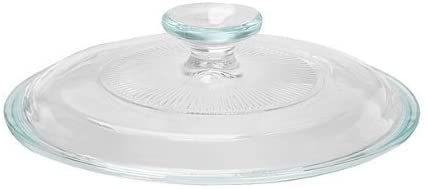 CORNINGWARE French White 1-1/2-qt Fluted Round Glass Cover