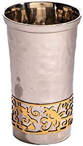 Yair Emanuel | Good Girl Yalda Tov Child Kiddush Cup Goblet | with Metal Cut-Out | Judaica (Silver) | YTA-6