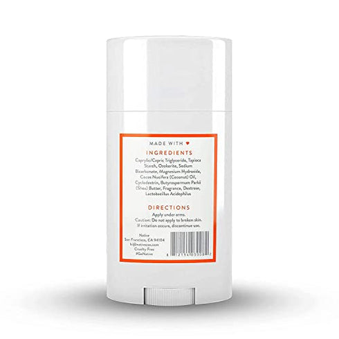 Native Deodorant | Natural Deodorant for Men and Women, Aluminum Free with Baking Soda, Probiotics, Coconut Oil and Shea Butter | Citrus & Herbal Musk