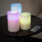 Lavish Home 72-0030C 3 Piece LED Color Changing Flameless Candle Set w/Remote, 3"x3"x6", Multicolor