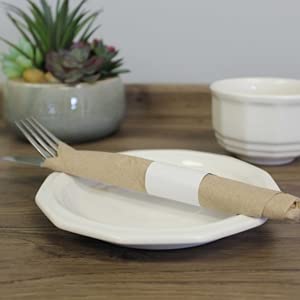 RayLynn Products, Pack of 2,500 White Premium Napkin Bands, Self-Adhesive 1.5" x 4.25"¦