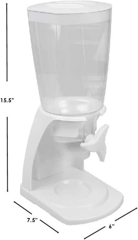 Home Basics Single Cereal Dispenser, White