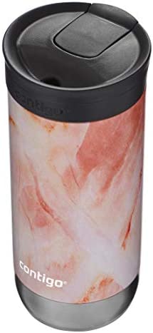 Contigo Huron Insulated Stainless Steel Travel Mug with SnapSeal Lid, 16oz Rose Quartz