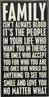 Primitives by Kathy 27207 Classic Box Sign, 6" x 12", Family Isn't