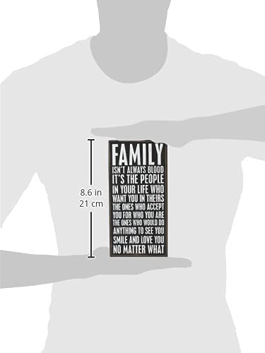 Primitives by Kathy 27207 Classic Box Sign, 6" x 12", Family Isn't