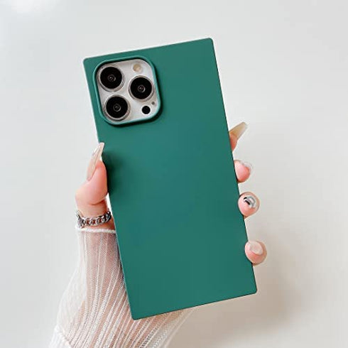 Cocomii Square iPhone 11 Pro Max Case - Square Silicone - Slim - Lightweight - Matte - Silky Soft Touch Silicone - Microfiber Lining - Cover Compatible with Apple iPhone 11 Pro Max 6.5" (Clover Green)
