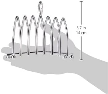 KitchenCraft KCTOAST 6 Slice Toast Rack with Chrome Plated Finish, Metal, 16 x 15 x 7 cm