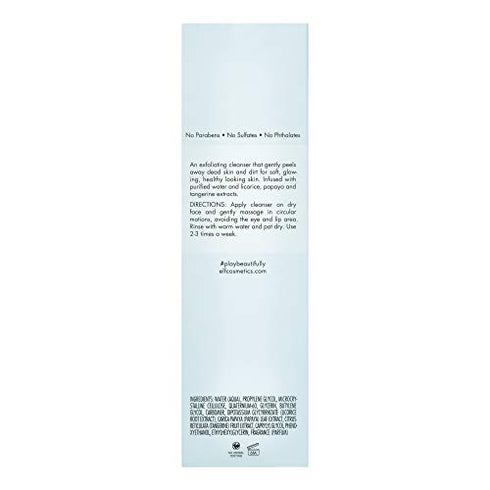 e.l.f. SKIN Gentle Peeling Exfoliant Face Cleanser, Non-Harsh Liquid Formula, Creates A Glowing, Youthful Complexion, Vegan & Cruelty-Free, 3.04 Fl Oz