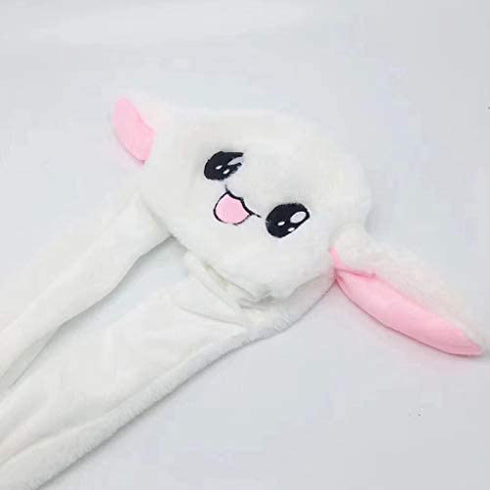 IronBuddy LED Glowing Plush Moving Rabbit Hat Funny Glowing and Ear Moving Bunny Hat Cap for Women Girls, Cosplay Christmas Party Holiday Hat