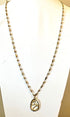 Hidden Hollow Beads Trendy Made in USA, Women's Fashion Lanyard ID Badge Holder, 34" Long, Holds Keys and Badge (Gold Round Pendant)