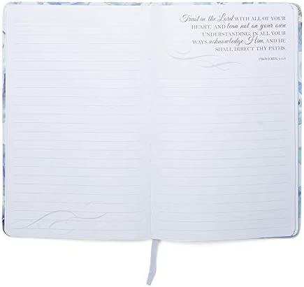 Eccolo Christian Writing Journal, “Be Still and Know That I Am God“, 200 Page Notebook with Inspirational Bible Verses, Flexible Cover, Ribbon Bookmark, 8.5x5.5