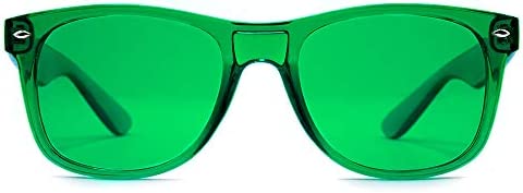 PURPLE CANYON Green Color Therapy Mood Glasses Migraine Glasses Light Therapy Chakra Healing Glasses Chromotherapy Green Colored Lenses
