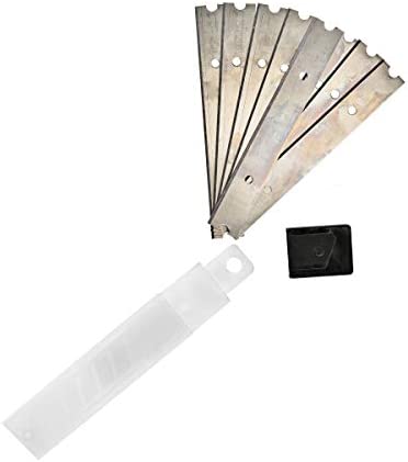 Alpine Industries 4-Inch Industrial Floor Scraper Comfort-Grip Razor Blades & Floor Stripper | Includes 10 Replacement Razor Blades | Scraper Tool for Windows, Walls, Floors & More