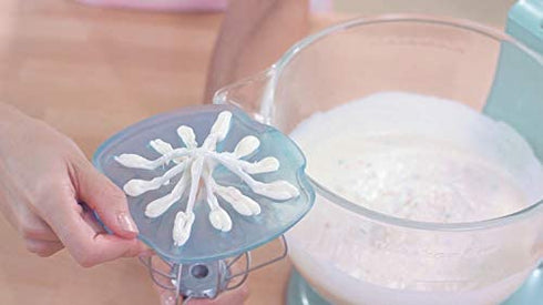 Whisk Wiper® PRO for Stand Mixers - Mix Without The Mess - The Ultimate Stand Mixer Accessory - Compatible With KitchenAid Stand Mixers (For Tilt-Head Mixers, Glass Blue)