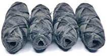 Vegan Biodegradable Bamboo Charcoal Dental Floss Refill Refill | Natural Candelilla Wax | 33yds x4 | Peppermint Essential Oil | Eco Friendly Zero Waste Oral Care | 4 Pack