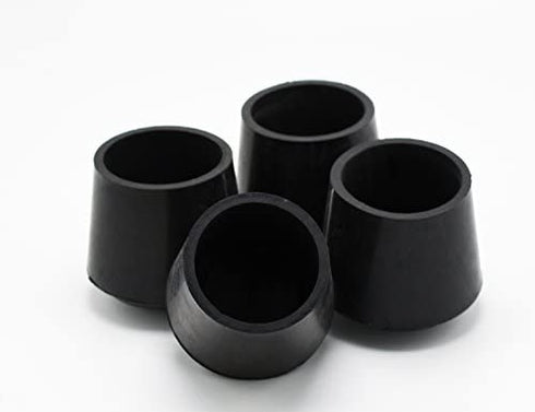 AKOAK 4 Pieces Table Chair Rubber Leg Tips Caps,1-1/4 Inch,Black