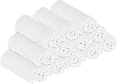 DecorRack 100% Cotton Bar Mop, 12 x 12 inch, Cleaning Towels for Kitchen (12 Pack)