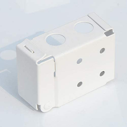 Cutelec 2pcs Box Mounting Bracket for Low Profile Blinds 2inch White Color Window Blinds Headrail Holder Bracket