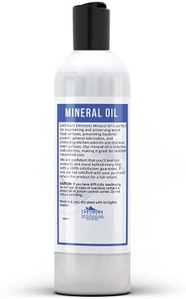 Earthborn Elements Mineral Oil 8 fl oz, Pure & Undiluted, No Additives