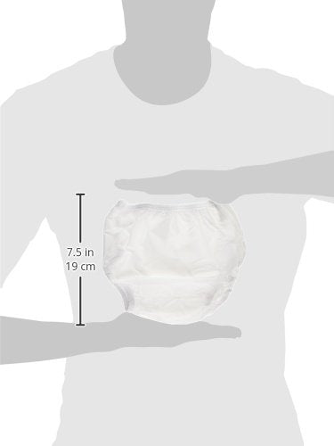 Dappi Waterproof 100% Nylon Diaper Pants, White, Newborn (2 Count)