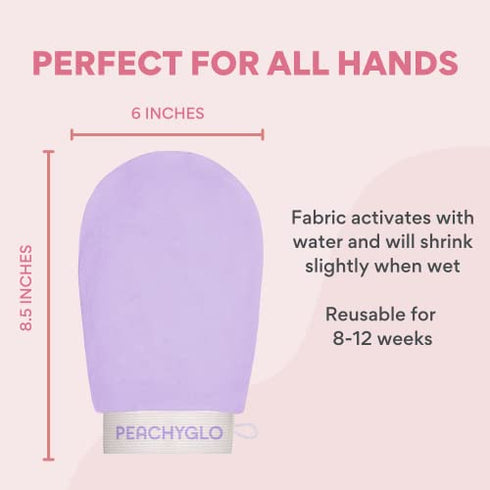 PEACHYGLO Deep Exfoliating Glove for Body 2pc - Shower Scrubbing Mitt for Softer Illuminate Skin, Dead Skin Remover for Women, Silky Smooth Skin