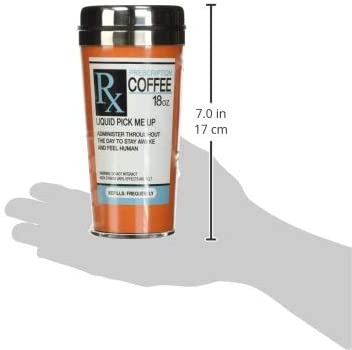 Spoontiques - Insulated Travel Mug - Prescription Coffee Cup - Coffee Lovers Gift - Funny Coffee Mug