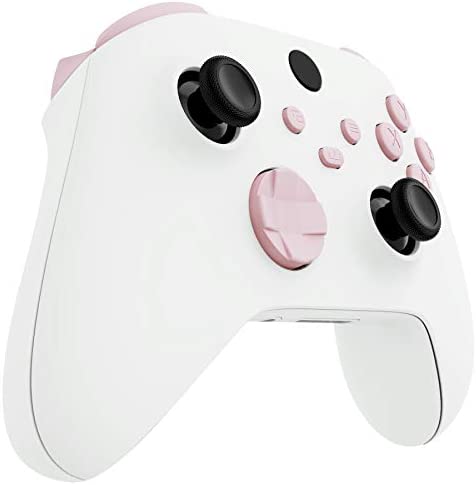 eXtremeRate Cherry Blossoms Pink Replacement Buttons for Xbox Series S & Xbox Series X Controller, LB RB LT RT Bumpers Triggers D-pad ABXY Start Back Sync Share Keys for Xbox Series X/S Controller