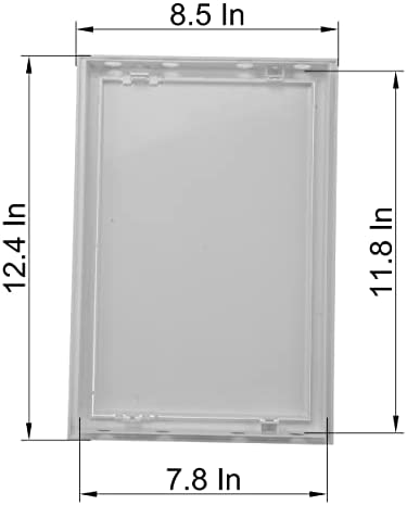 Vent Systems 8'' x 12'' Inch Access Panel - Easy Access Doors - ABS Plastic - Access Panel for Drywall, Wall and Ceiling Electrical and Plumbing Service Door Cover