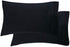 Elegant Comfort Luxury Ultra-Soft 2-Piece Pillowcase Set 1500 Thread Count Egyptian Quality Microfiber Double Brushed-Wrinkle Resistant, King Size, Black