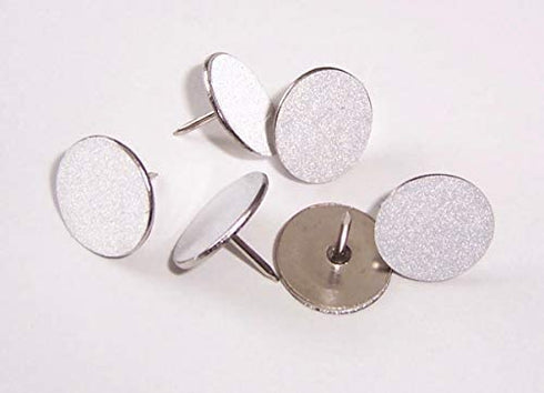 White Reflective Tacks (100 Pack) Trail Marking Tacks, Glow Tacks, Hiking Markers, Trail Marking Reflectors, Mark Trail Reflective Thumb Tacks for Hunting, White Tacks with Included LED Keychain Light