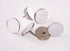 White Reflective Tacks (100 Pack) Trail Marking Tacks, Glow Tacks, Hiking Markers, Trail Marking Reflectors, Mark Trail Reflective Thumb Tacks for Hunting, White Tacks with Included LED Keychain Light