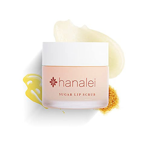 Vegan and Cruelty-Free Sugar Lip Scrub Exfoliator by Hanalei – Made with Hawaiian Cane Sugar, Kukui Oil, and Shea Butter to Exfoliate, Smooth, and Brighten Lips Made in the USA (22 g)