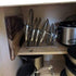 Slideep Lid Organizer, Kitchen Dish Plate Storage Organizer and Drying Rack, Bakeware Pot Lid Rack Holder Organizer, Pantry and Cabinet Holder,Set of 2