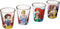 Silver Buffalo Disney Princesses Portrait 4-Pack Mini Glass Set, 1-Ounce, Multicolor
