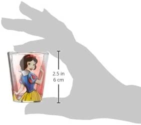 Silver Buffalo Disney Princesses Portrait 4-Pack Mini Glass Set, 1-Ounce, Multicolor