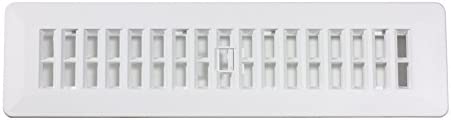 Decor Grates PL212-WH 2-Inch by 12-Inch Plastic Floor Register, White