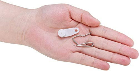 Bluecell 50 Sets Traverse Rod Slides and Curtain Hooks for Window Curtain Door Curtain