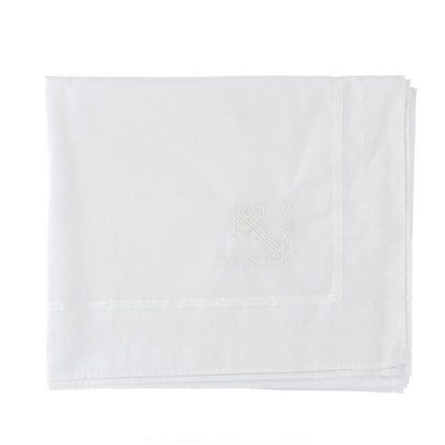 Baptismal Blanket New Baby Baptism Christening Dedication White with Cross