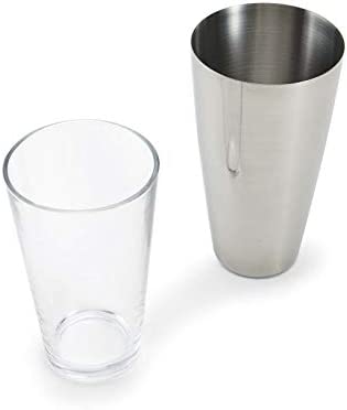 Houdini Boston Cocktail Shaker, 24 Ounce, Stainless Steel/Glass